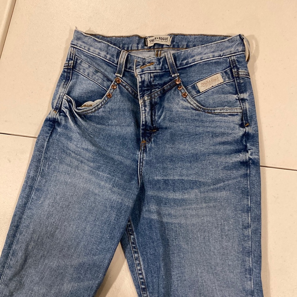 Smith and Rogue high waisted blue jeans